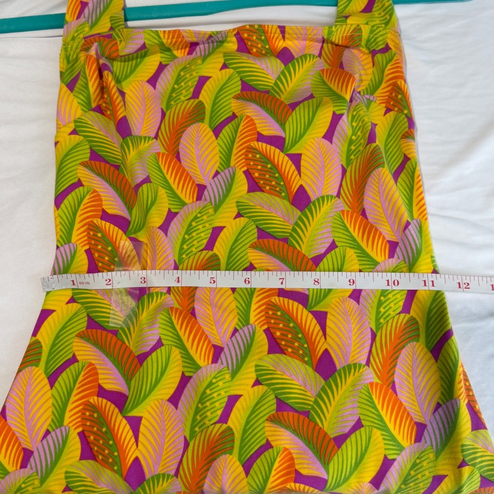 Manuel Canovas Mini Dress Womens 6 Multicolor Tropical Print Halter Backless - Picture 6 of 6